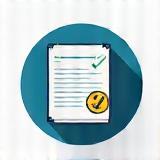 Checkmark icon symbolizing compliance and official registration